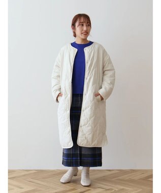 AMERICAN HOLIC 【WEB限定】あったかリバーシブルキルティングコート Ivory