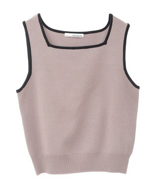 Green Parks ・ＥＬＥＮＣＡＲＥ　ＤＵＥ　バイカラーニットタンク Dark Beige