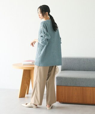 CRAFT STANDARD BOUTIQUE ハンドステッチケーブルニットチュニック Sax