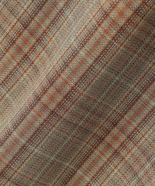 BEIGE， SELMA / チェックウールラッフルスカート Camel × Nude