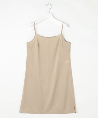 自由区 【ベルト付き】ウーステッドライク ワンピース ベージュ