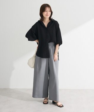 Green Parks ・ＥＬＥＮＣＡＲＥ　ＤＵＥシアーボリュームスリーブシャ Khaki