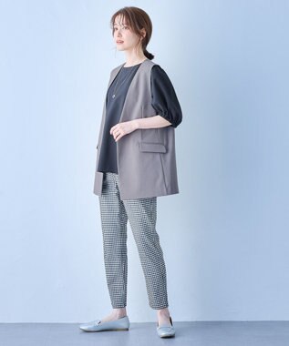 ANY 【セットアップ可能/ストレッチ】イージーケアジレ グレー