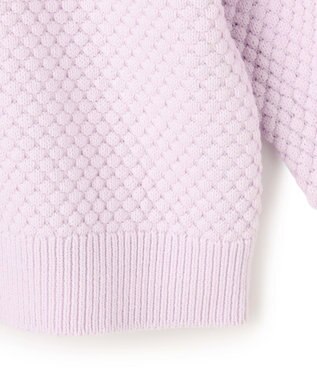 UNFILO 【前後着用可能】ポップコーンニット 2WAYカーディガン ペールラベンダー