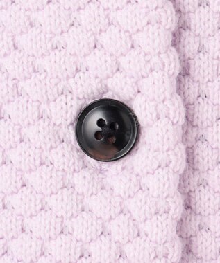 UNFILO 【前後着用可能】ポップコーンニット 2WAYカーディガン ペールラベンダー