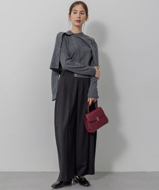 組曲 【加藤ローサさん着用】トップハンドル ハンドバッグ ワイン系