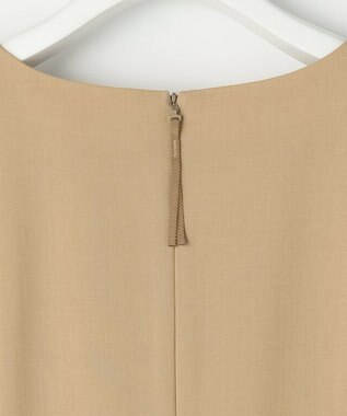 自由区 【ベルト付き】ウーステッドライク ワンピース ベージュ