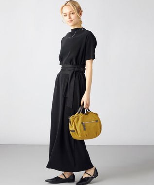 LA BAGAGERIE 【MONICA】サイドギャザー2WAYトートバッグ Sサイズ マスタード