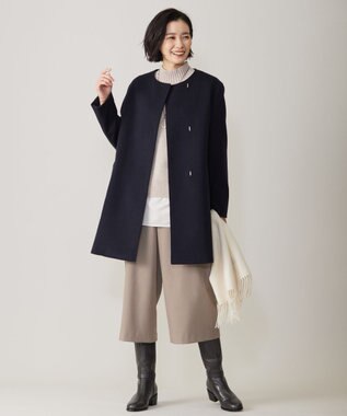 J.PRESS LADIES カシミヤ リバーシブル ヘリンボーン ストール アイボリー系
