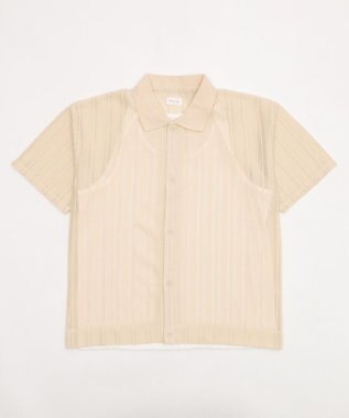 WEGO 【２点SET】アンサンブルシアーシャツ（SS） ベージュ