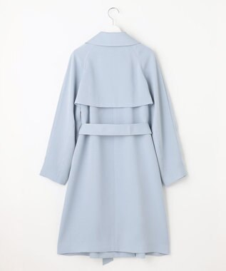 自由区 【XSサイズ～】トロトレンチ ロング丈コート スカイブルー系