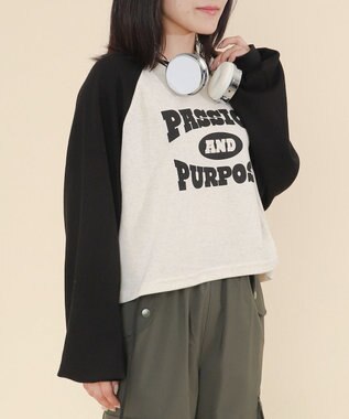 WEGO ラグランカレッジPO ブラック