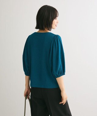 Green Parks ランタンスリーブ表面カットロゴプルオーバー Blue