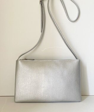 Hekhèr Le Style de Vie 新素材・新色追加【日本製】シュリンクレザー スクエアショルダーバッグ シルバー シルバー