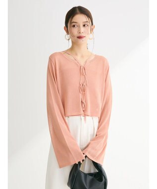 Green Parks ・swing by SET2点ニットカーデ&ニットキャミ Orange