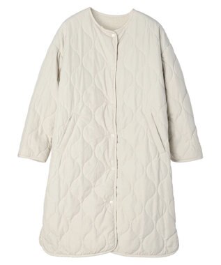 AMERICAN HOLIC 【WEB限定】あったかリバーシブルキルティングコート Ivory