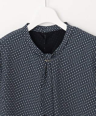 J.PRESS LADIES L 幾何プリント ボウタイ カットソー ネイビー系5