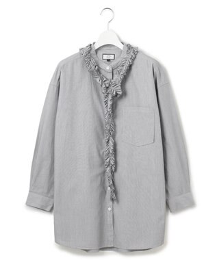 J.PRESS YORK STREET 【WOMEN】ワンウォッシュタイプライター フリルレイブラウス