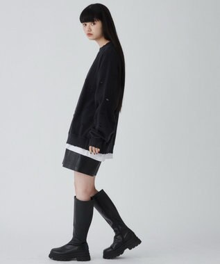 WEGO ダメージプルオーバースウェット ブラック