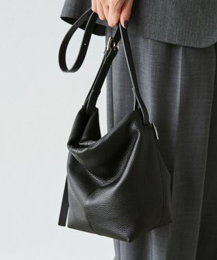 russet レザーミニショルダーバッグ(CE-1657) Black