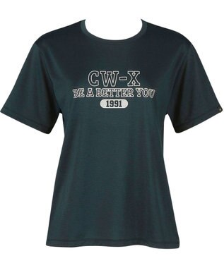 CW-X 【UNISEX】 CW-X トップス 3分袖 カジュアルＴシャツ 少しゆったりとした着用感 吸汗速乾 半袖 ユニセックス DLR105 /ワコール ダークブラウン
