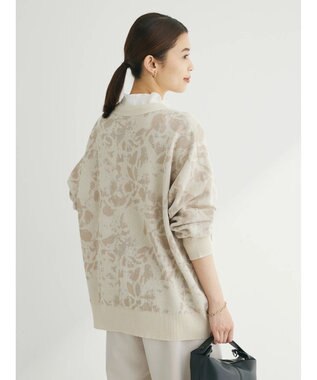 Green Parks ニュアンス柄ニットカーディガン Beige