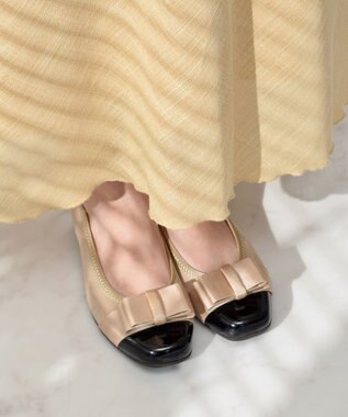 Bridget Birkin ＜3E＞【Bridget Birkin walk】リボンウォーキングパンプス ベージュコンビ