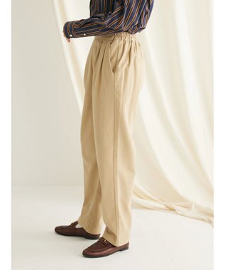 CRAFT STANDARD BOUTIQUE 綿ピーチ綺麗シルエットパンツ Beige