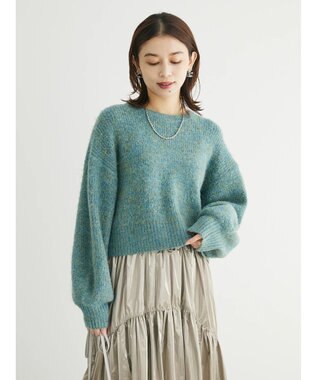 Green Parks ・ＥＬＥＮＣＡＲＥ　ＤＵＥ　ミックスシャギーニット Green