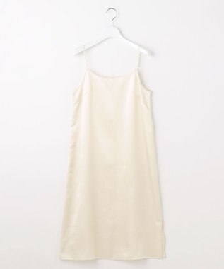 自由区 L シルキータッチティアード ドレス エクリュ