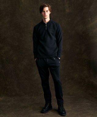 JOSEPH ABBOUD MOUNTAIN 【ストレッチ/吸湿発熱/蓄熱保温/裏起毛 】ソフトサーモテリー パンツ ブラック系