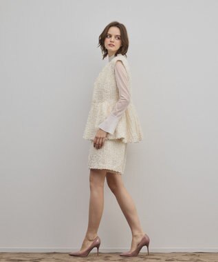 GRACE CONTINENTAL カットジャガードハーフパンツ キナリ