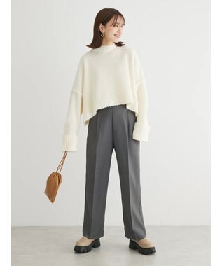 Green Parks ・Ｐｅｔｉｔ　Ｆｌｅｕｒ　ブークレワイドニット Off White