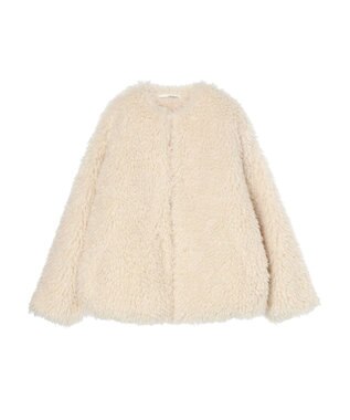 Green Parks ・ＥＬＥＮＣＡＲＥ　ＤＵＥ　シープファーノーカラーコート Ivory