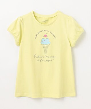 ANY KIDS 【WEB限定】7days プリント 半袖 Tシャツ ライム×アイスクリーム
