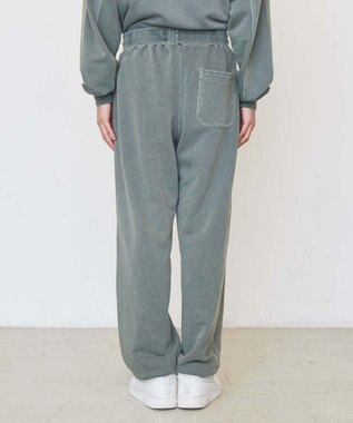 WEGO ピグメントロゴスウェットパンツ カーキ