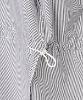 ICB 【洗える】 クリーンブロード バンドカラーシャツ ブラックストライプ系