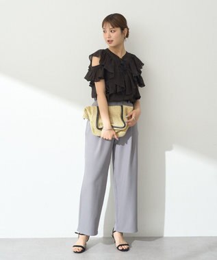 earth music&ecology ２ＷＡＹフリルブラウス Black