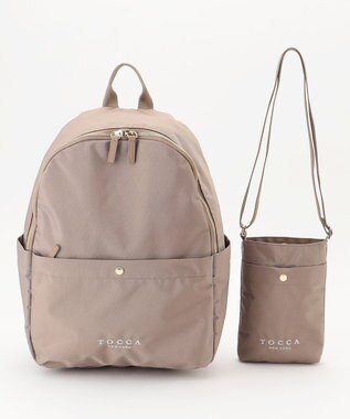 TOCCA 【WEB＆一部店舗限定・A4サイズ対応・撥水・サスティナブル素材】SALTO BACKPACK バックパック ベージュ系