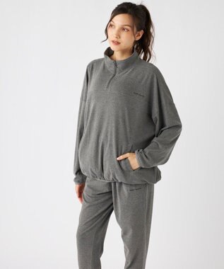 OP／FILA 【ocean pacific】 ハーフジッププルオーバー  スノーウェアレイヤー シルバーグレー