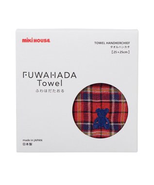 MIKI HOUSE HOT BISCUITS 【ふわはだたおる】タオルハンカチ 赤