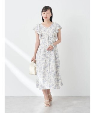 earth music&ecology フラワーフレアワンピース Ivory