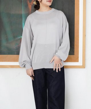 TOQUE 〈大草直子さんアドバイザー〉ウォッシャブルシルク×コットン ニットロングスリーブ