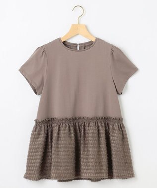 組曲 S 華感フレア カットソー モカグレー系