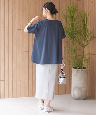 AMERICAN HOLIC 接触冷感バックフレア半袖プルオーバー Navy