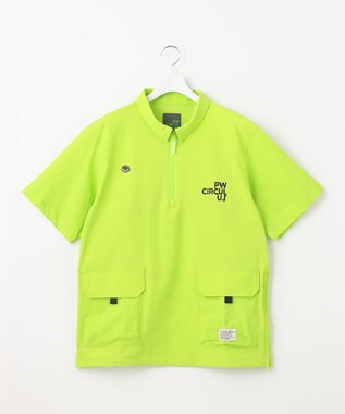 PW CIRCULUS 【機能性素材 TM ICE 使用】【MEN】ハーフジップ シャツ ライトグリーン系