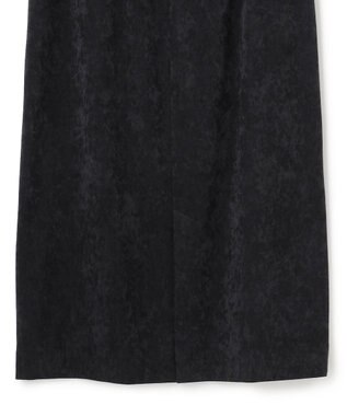 ICB L 【洗える】ストレッチスエード ナロースカート ブラック系