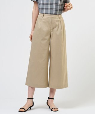 J.PRESS LADIES 【人気素材】セルロースリネンストレッチ クロップド パンツ