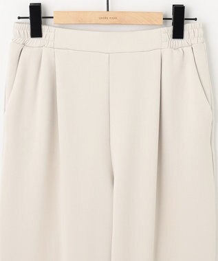 SHARE PARK LADIES 【洗える】ストレッチポンチ テーパードパンツ アイボリー系