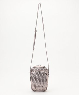 LA BAGAGERIE ランダムプリーツショルダーバッグ タテ ガンメタリック